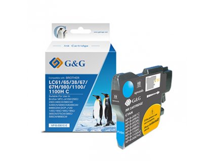 G&G kompatibil. ink s LC-980C, LC-1100C, NP-B-0061C/1100C/980C, cyan, 260str.