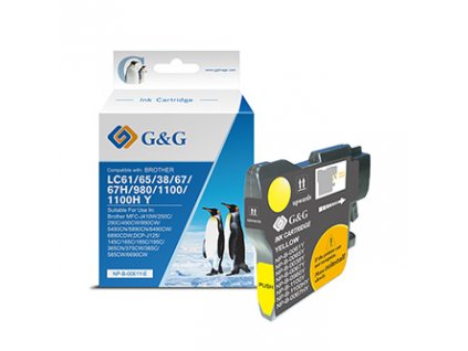 G&G kompatibil. ink s LC-980Y, LC-1100Y, NP-B-0061Y/1100Y/980Y, yellow, 260str.
