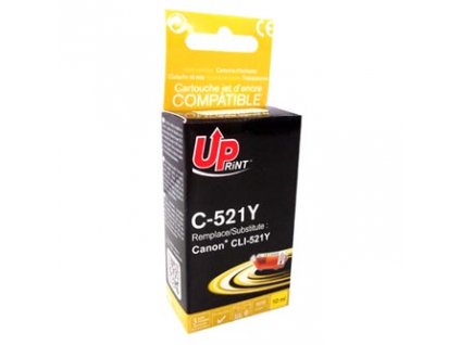 UPrint kompatibil. ink s CLI521Y, C-521Y, yellow, 510str., 10ml, s čipom