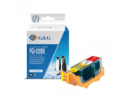 G&G kompatibil. ink s PGI520BK, NP-C-0520BK, black
