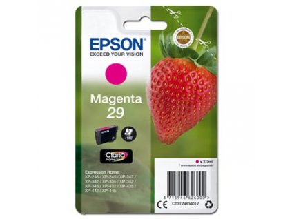 Epson originál ink C13T29834012, T29, magenta, 3,2ml