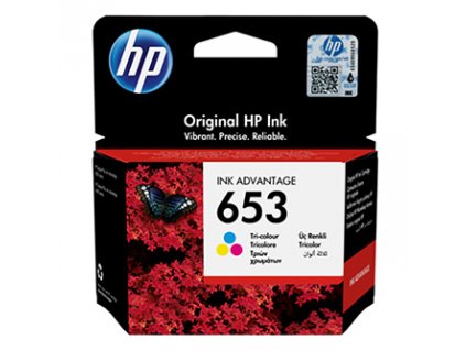 HP originál ink 3YM74AE, HP 653, Tri-colour, 200str.