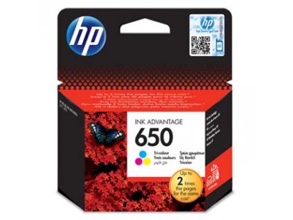 HP originál ink CZ102AE, HP 650, color, 200str.