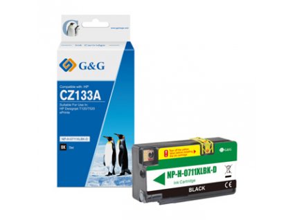G&G kompatibil. ink s CZ133A, NP-H-0711XLBK(HP711, black
