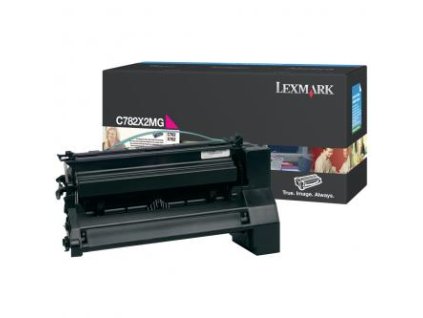 Lexmark originál toner C782X2MG, magenta, 15000str.