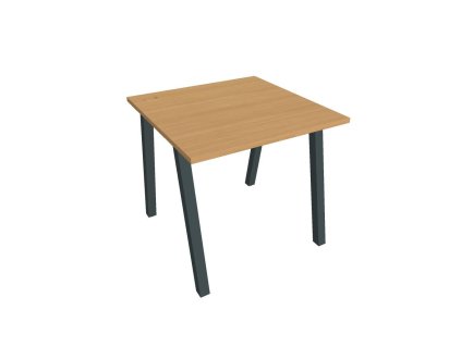 Pracovný stôl UNI A, 80x75,5x80 cm, buk/čierna