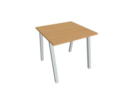 Pracovný stôl UNI A, 80x75,5x80 cm, buk/sivá