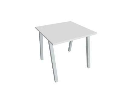 Pracovný stôl UNI A, 80x75,5x80 cm, biela/sivá