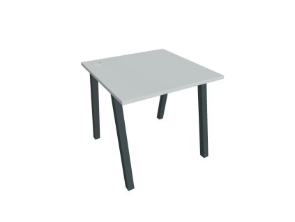 Pracovný stôl UNI A, 80x75,5x80 cm, sivá/čierna