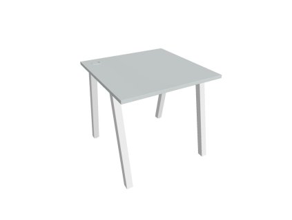 Pracovný stôl UNI A, 80x75,5x80 cm, sivá/biela