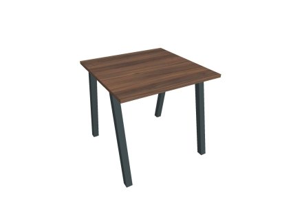 Pracovný stôl UNI A, 80x75,5x80 cm, orech/čierna