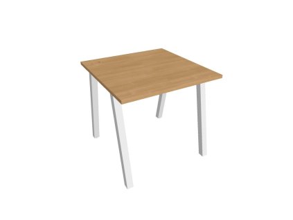 Pracovný stôl UNI A, 80x75,5x80 cm, dub/biela