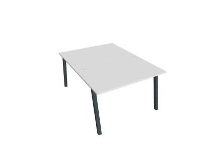 Pracovný stôl UNI A, 120x75,5x160 cm, biela/čierna