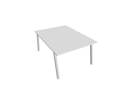 Pracovný stôl UNI A, 120x75,5x160 cm, biela/sivá