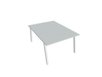 Pracovný stôl UNI A, 120x75,5x160 cm, sivá/biela
