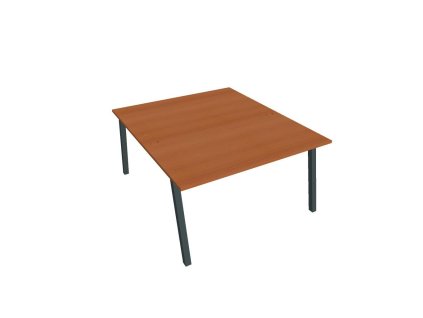 Pracovný stôl UNI A, 140x75,5x160 cm, čerešňa/čierna