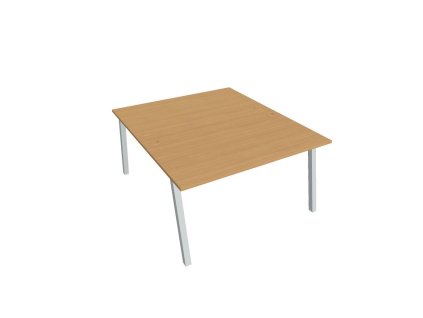 Pracovný stôl UNI A, 140x75,5x160 cm, buk/sivá