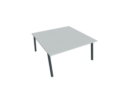 Pracovný stôl UNI A, 160x75,5x160 cm, sivá/čierna