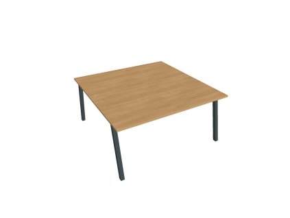 Pracovný stôl UNI A, 160x75,5x160 cm, dub/čierna