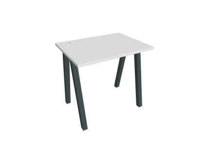 Pracovný stôl UNI A, 80x75,5x60 cm, biela/čierna