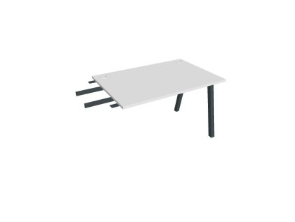 Pracovný stôl UNI A, kolmo reťaziaci, 120x75,5x80 cm, biela/čierna