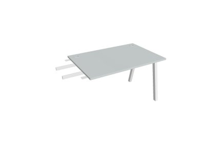 Pracovný stôl UNI A, kolmo reťaziaci, 120x75,5x80 cm, sivá/biela