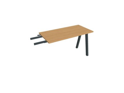 Pracovný stôl UNI A, kolmo reťaziaci, 120x75,5x60 cm, buk/čierna