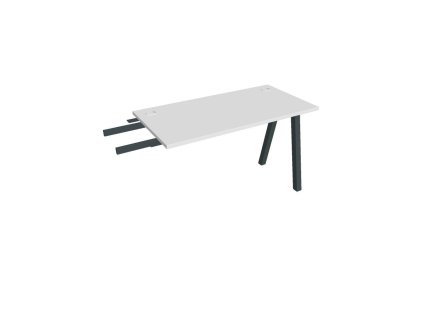 Pracovný stôl UNI A, kolmo reťaziaci, 120x75,5x60 cm, biela/čierna