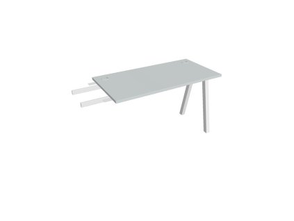 Pracovný stôl UNI A, kolmo reťaziaci, 120x75,5x60 cm, sivá/biela