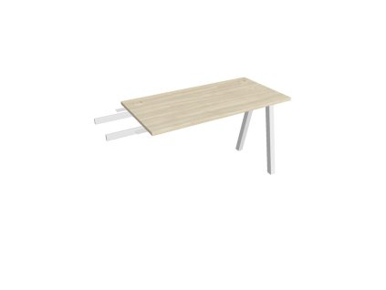 Pracovný stôl UNI A, kolmo reťaziaci, 120x75,5x60 cm, agát/biela