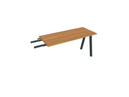 Pracovný stôl UNI A, kolmo reťaziaci, 140x75,5x60 cm, jelša/čierna