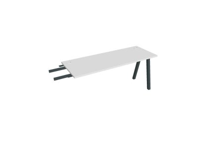 Pracovný stôl UNI A, kolmo reťaziaci, 160x75,5x60 cm, biela/čierna