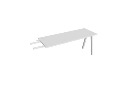 Pracovný stôl UNI A, kolmo reťaziaci, 160x75,5x60 cm, biela/biela