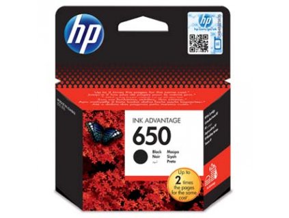 HP originál ink CZ101AE, HP 650, black, 360str., 6,5ml, HP Deskjet Ink Advantage 2515AiO,3515e-Ai0,3545,4515