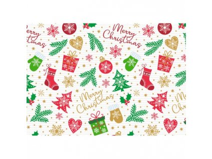Baliaci papier vianočný Merry Christmas 70cmx2m