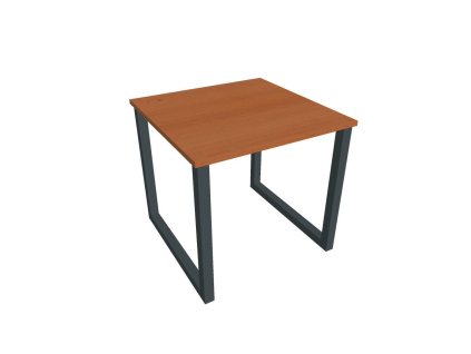 Pracovný stôl UNI O, 80x75,5x80 cm, čerešňa/čierna