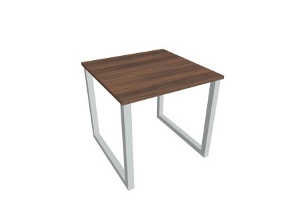 Pracovný stôl UNI O, 80x75,5x80 cm, orech/sivá