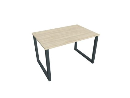 Pracovný stôl UNI O, 120x75,5x80 cm, agát/čierna