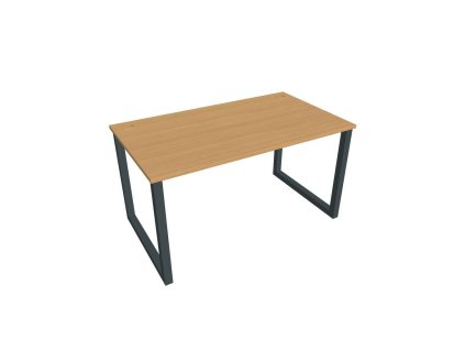 Pracovný stôl UNI O, 140x75,5x80 cm, buk/čierna