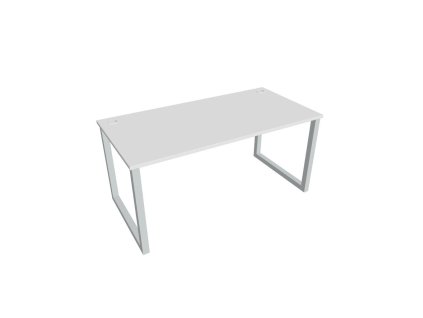 Pracovný stôl UNI O, 160x75,5x80 cm, biela/sivá
