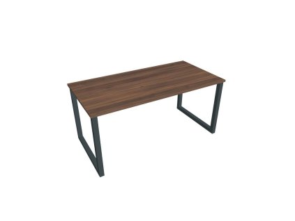 Pracovný stôl UNI O, 160x75,5x80 cm, orech/čierna
