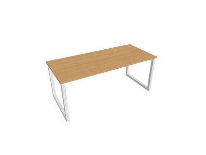 Pracovný stôl UNI O, 180x75,5x80 cm, buk/biela