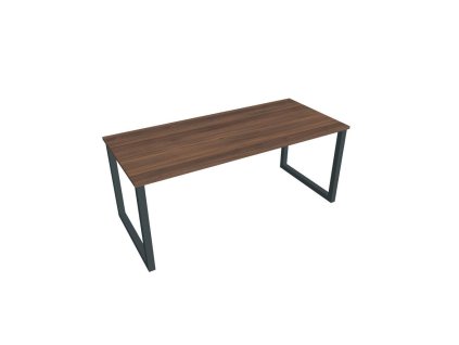 Pracovný stôl UNI O, 180x75,5x80 cm, orech/čierna