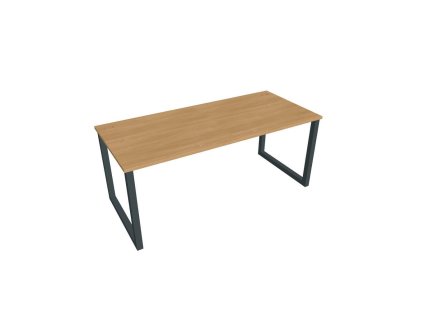 Pracovný stôl UNI O, 180x75,5x80 cm, dub/čierna