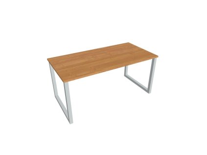 Rokovací stôl UNI O, 160x75,5x80 cm, jelša/sivá