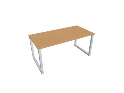 Rokovací stôl UNI O, 160x75,5x80 cm, buk/sivá