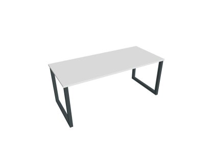 Rokovací stôl UNI O, 180x75,5x80 cm, biela/čierna