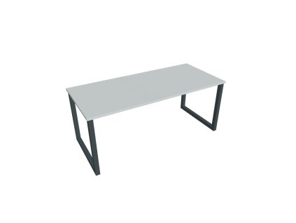 Rokovací stôl UNI O, 180x75,5x80 cm, sivá/čierna