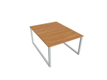 Pracovný stôl UNI O, 120x75,5x160 cm, jelša/sivá