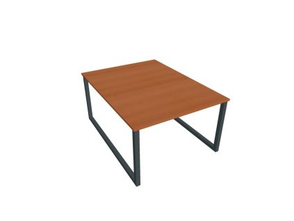 Pracovný stôl UNI O, 120x75,5x160 cm, čerešňa/čierna